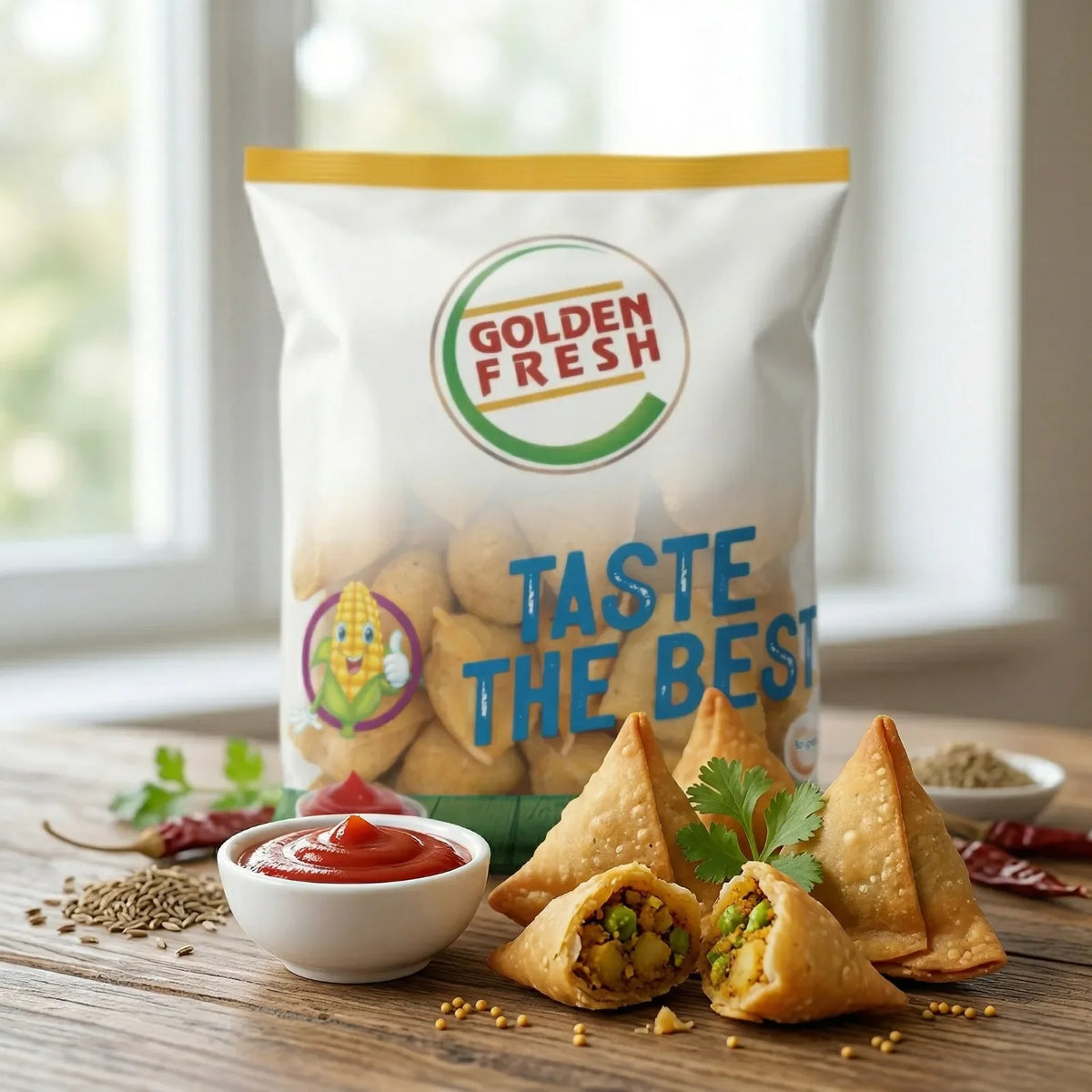 Mini Punjabi Samosa 40g (1kg / Approx. 25 Pcs) | Golden Fresh