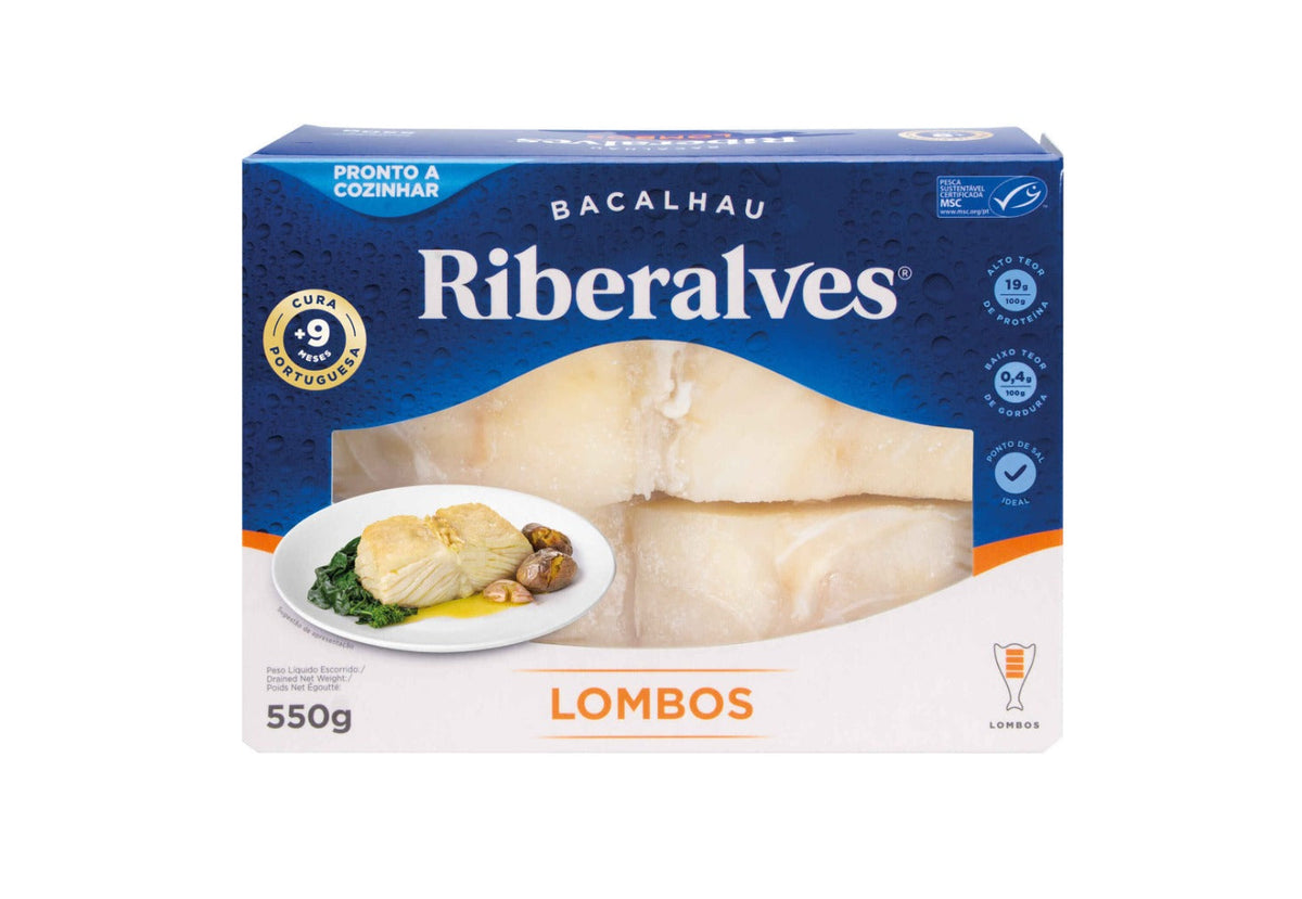 Frozen Cod Fish Loins - Riberalves- 550g