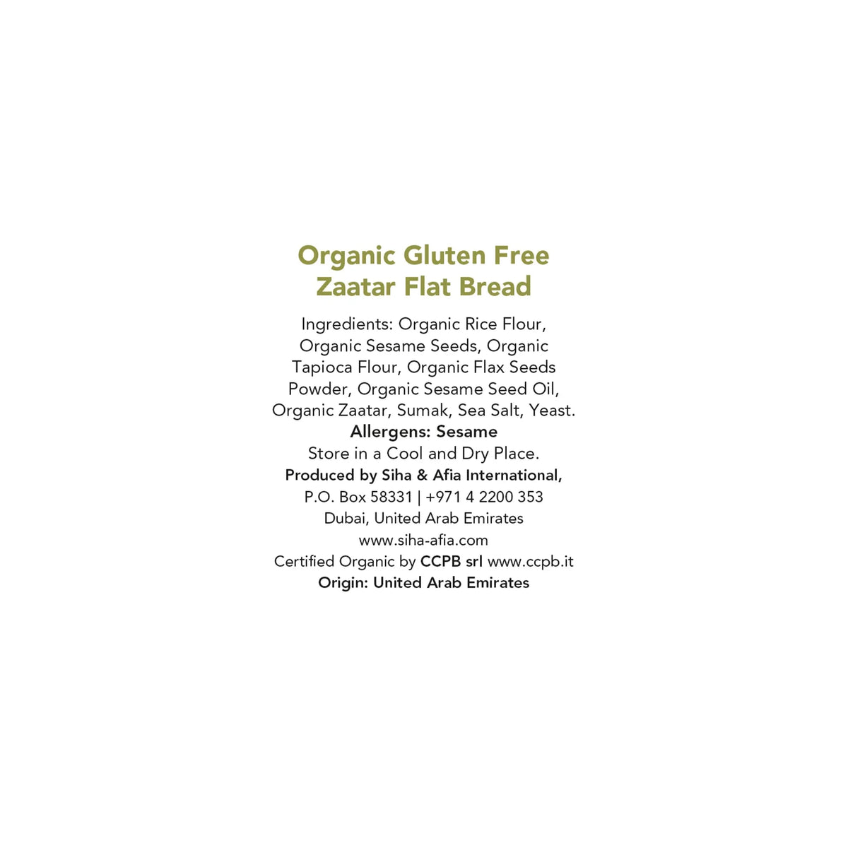 Meadows Organic Zaatar Flat Bread 140g