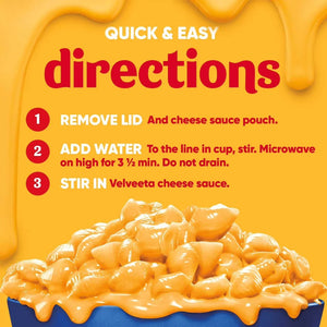 Velveeta Shells and Cheese Original Microwavable Sauce Cup 68g