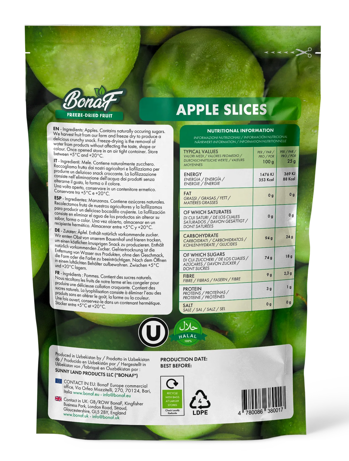 Freeze Dried Apple 25g