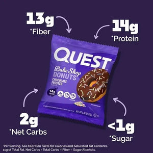 Quest Bake Shop Chocolate Frosted Donuts 268g (Pack of 4)