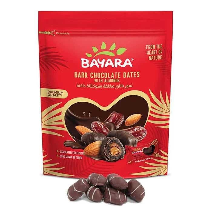 Bayara Dates With Almonds & Dark Chocolate - 250g