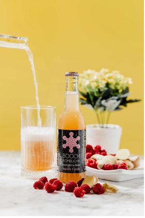 Booch Raspberry Ginger Kombucha - 300ml Pack of 6