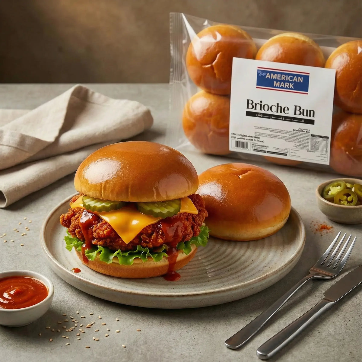 Brioche Bun 4 inch – 6pcs (540g) | American Mark