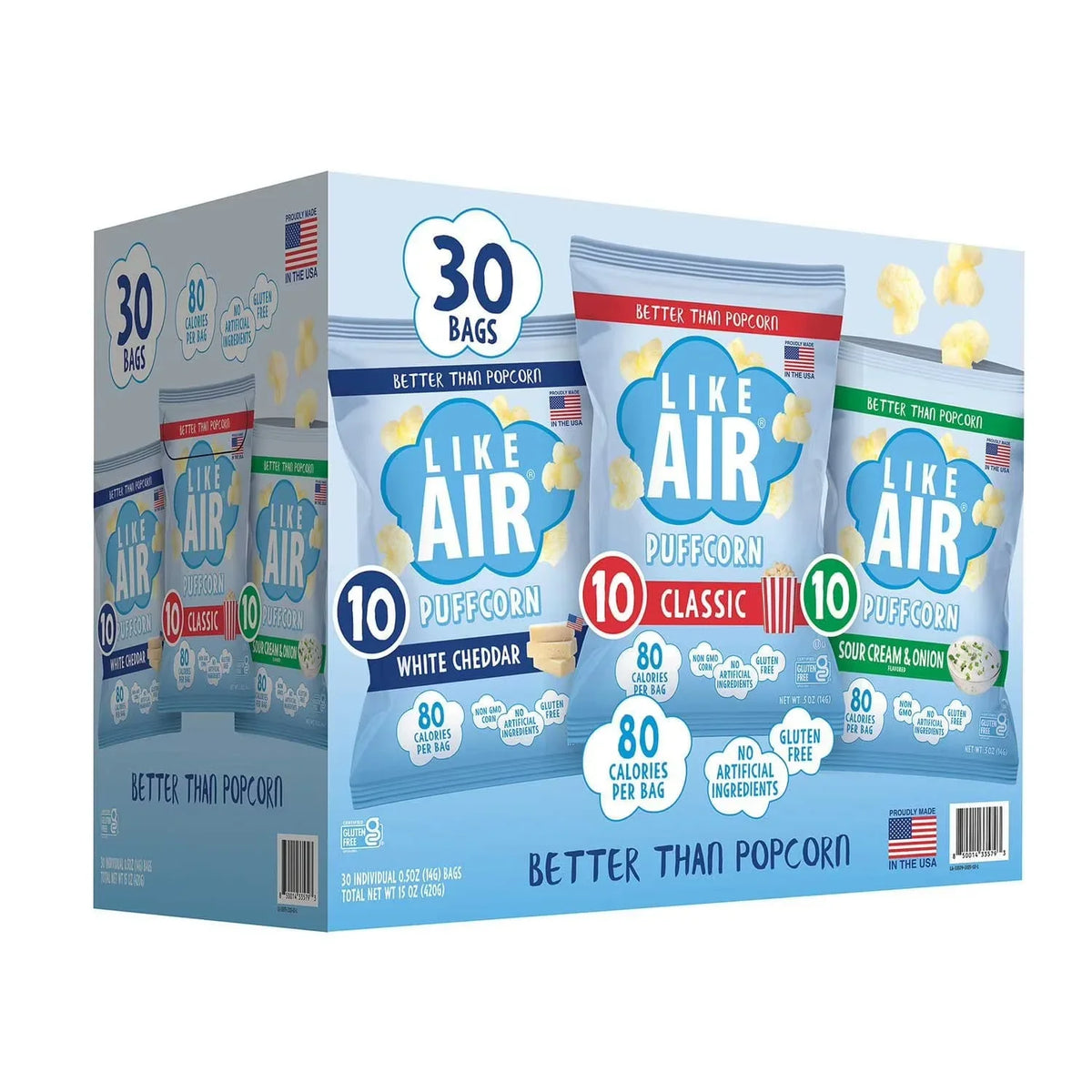 Like Air Puffcorn Variety Pack 14g - View 2 | Welaza