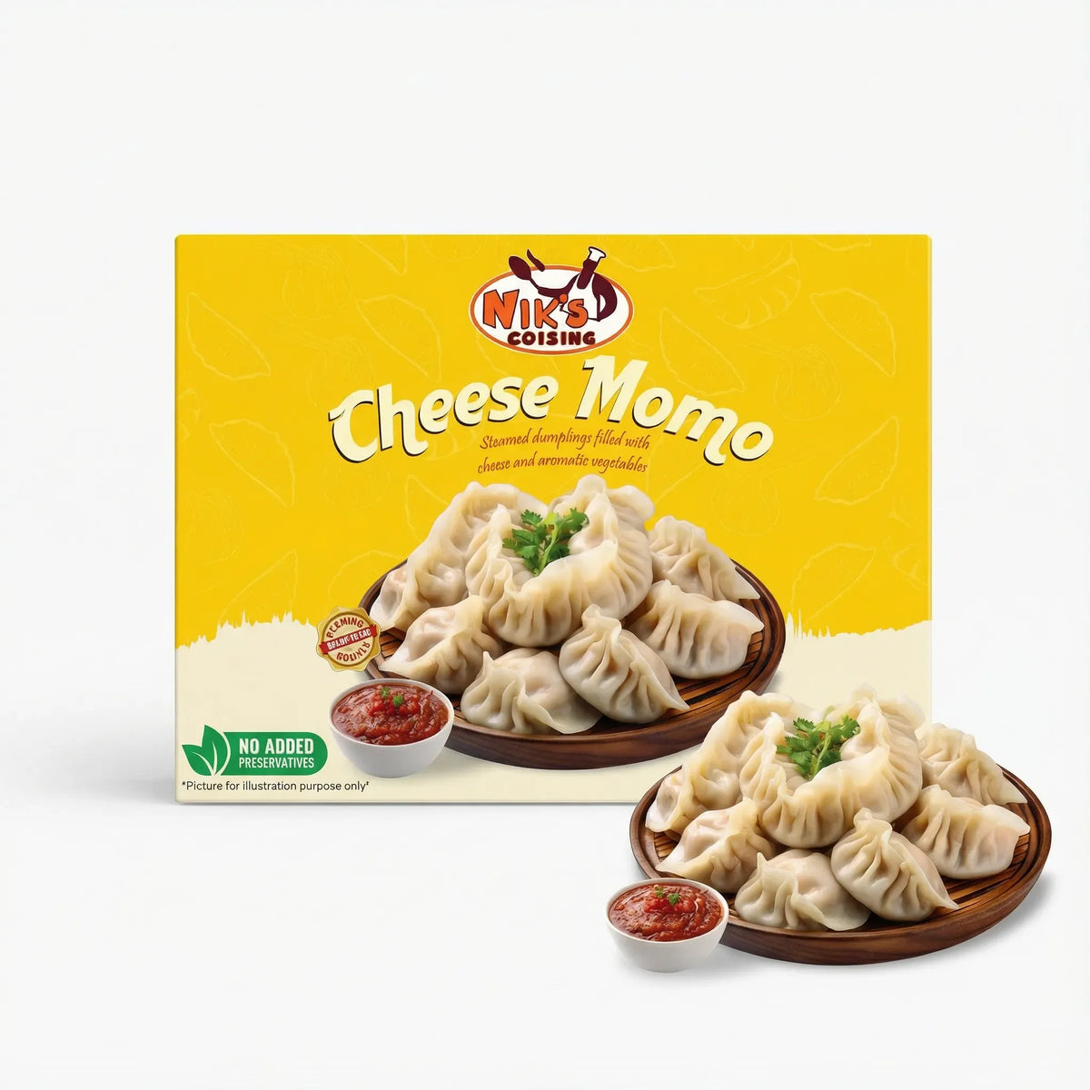 Cheese Corn Momos 18pcs – 480g  | Nik’s Cuisine