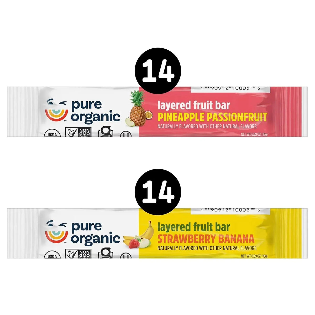 Pure Organic Variety Pack Layered Fruit Bars, 18g (28pk)