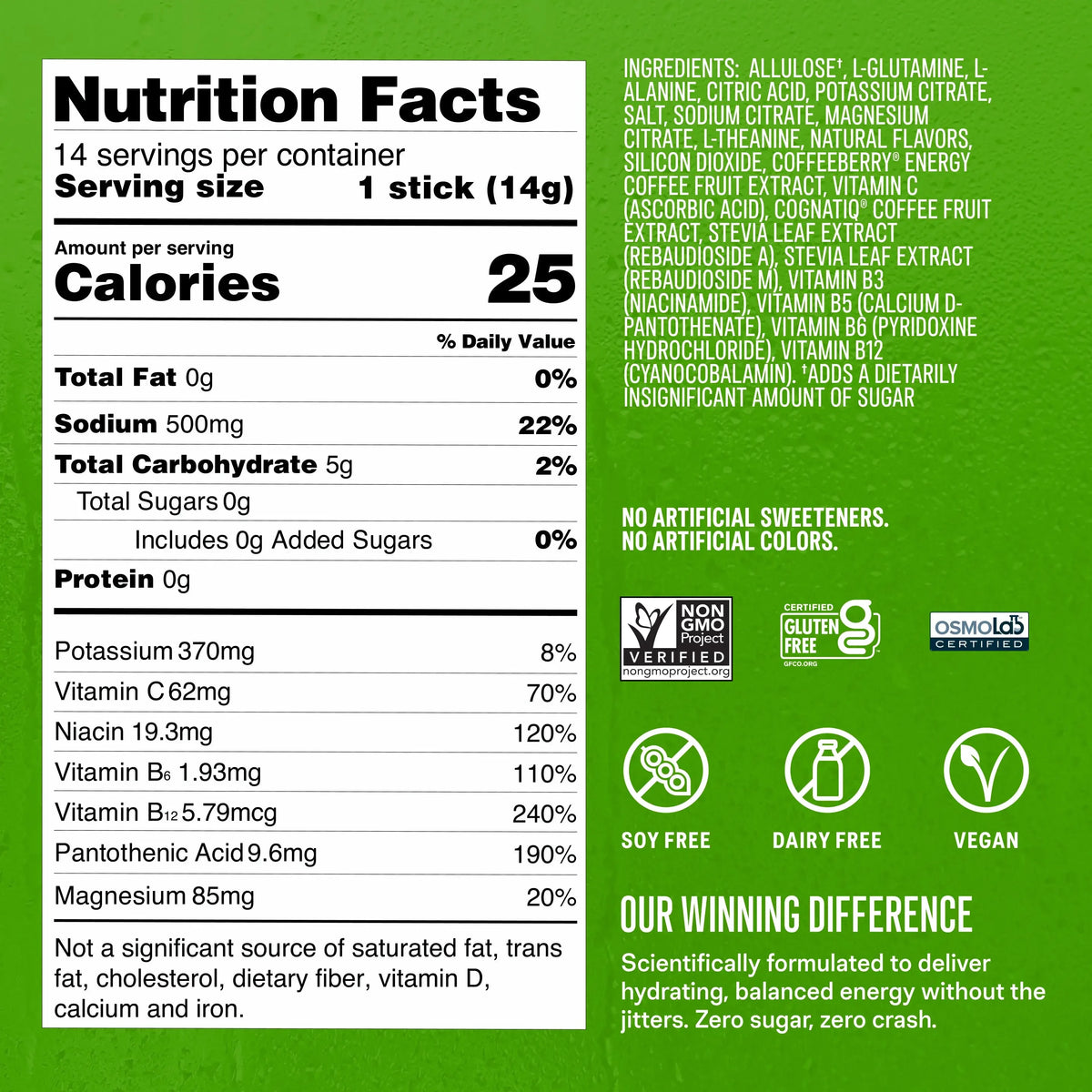 Liquid I.V. Energy Multiplier Sugar-Free Electrolyte Powder Variety Pack, Blackberry Lemonade and Strawberry Kiwi - 364g (26