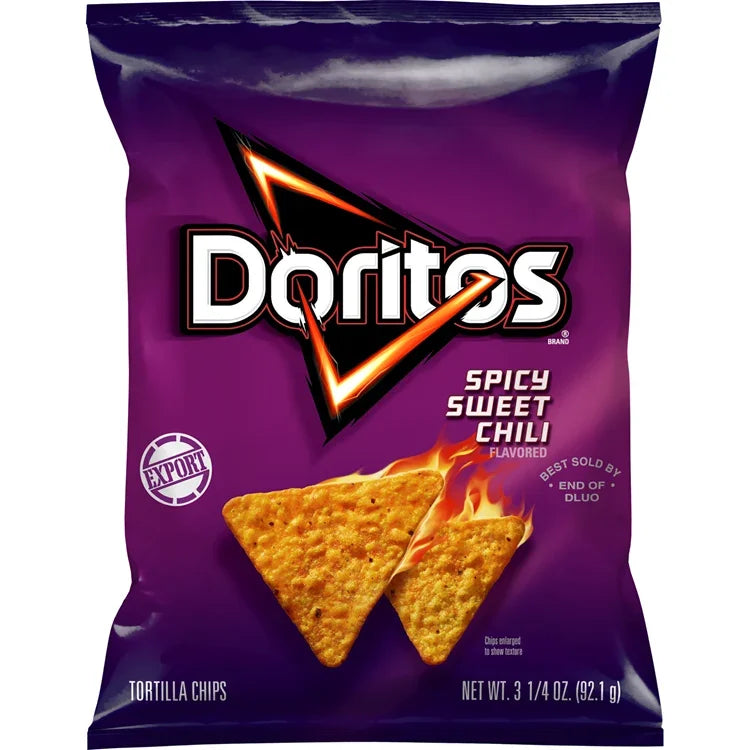 Doritos Spicy Sweet Chili Flavored Tortilla Chips 3.25 OZ (92g) - Export