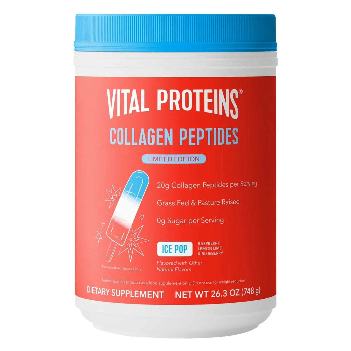 Vital Proteins Collagen Peptides Powder - Limited Edition Ice Pop, 748g (XL)