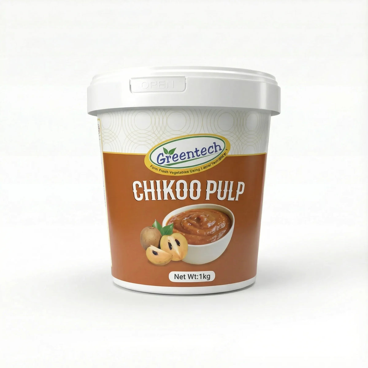 Frozen Chickoo Pulp 1kg | Greentech