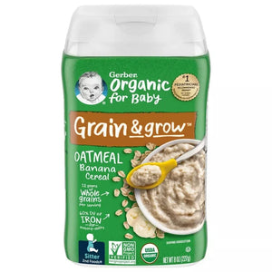Gerber 2nd Foods Cereal Organic Oatmeal Banana 227g | Welaza