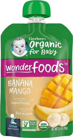 Gerber 2NDF Organic Banana Mango, 99g