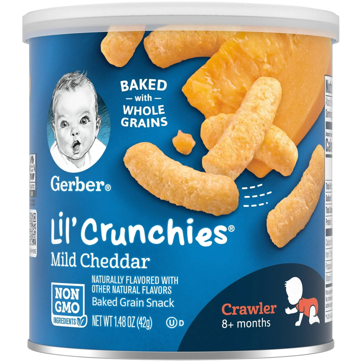 Gerber Lil' Crunchies, Crawler, Mild Cheddar 42g
