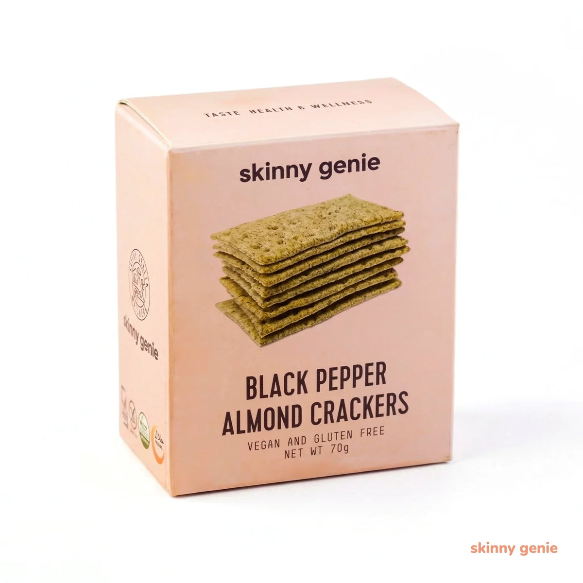Almond Crackers Black Pepper 70g