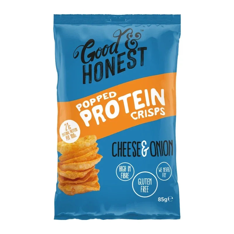 Good & Honest Gluten-Free Cheese & Onion Popped Protein Crisps 75g