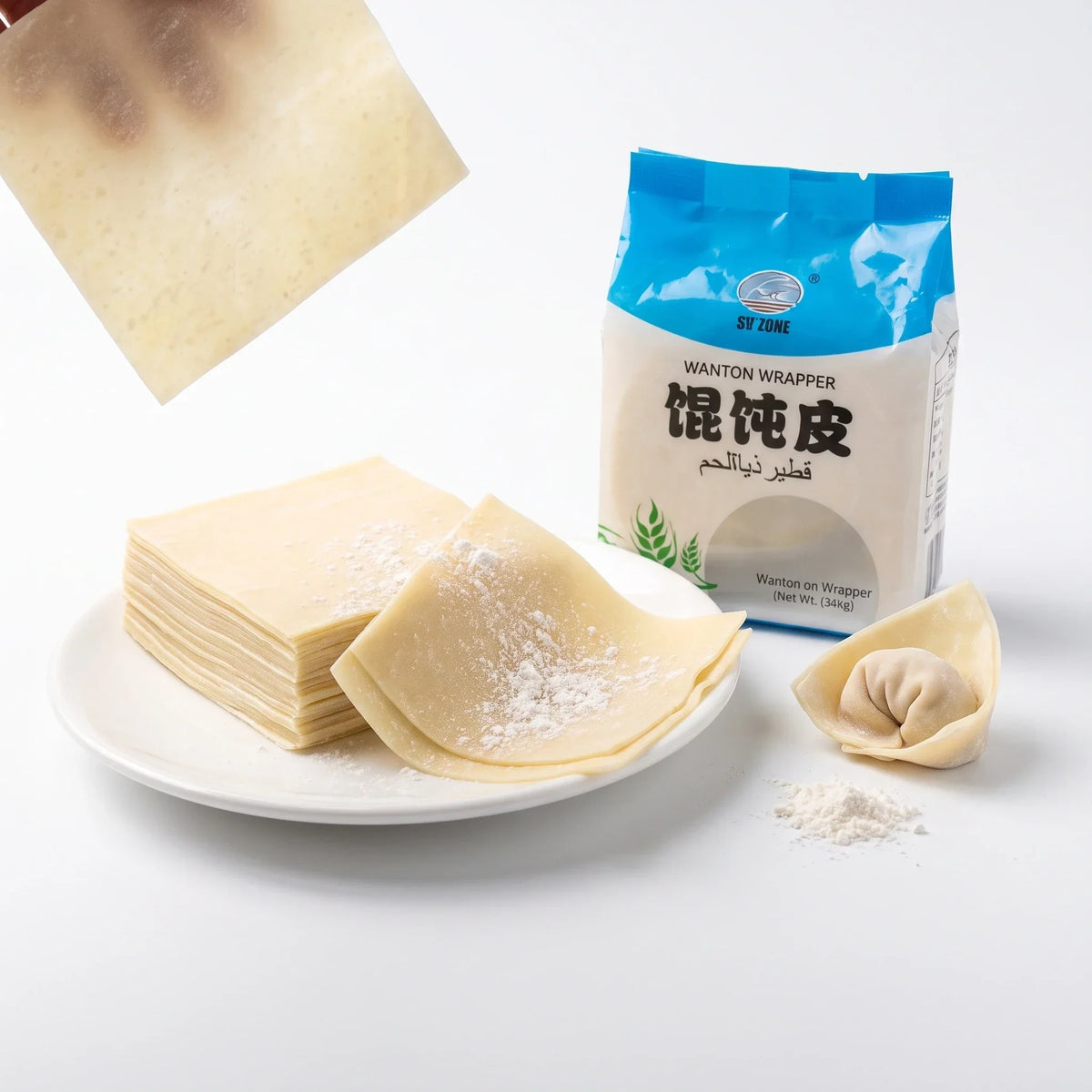XI SHI Square White Wonton Wrappers