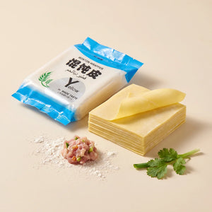 XI SHI Square Yellow Wonton Wrappers - 4 pkt