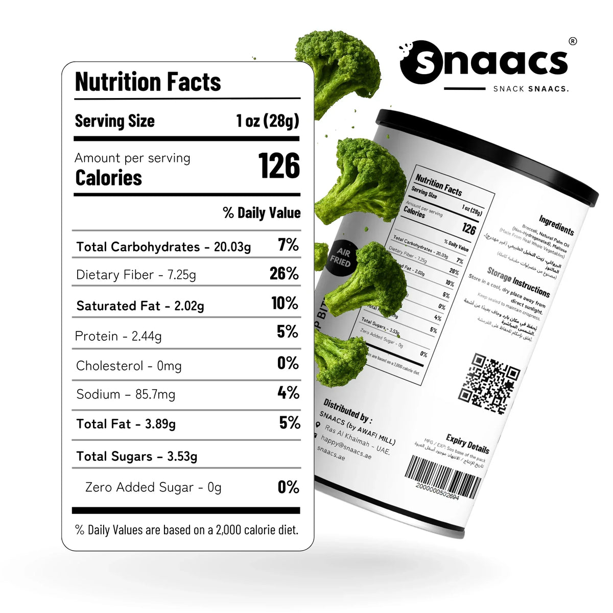 Snaacs Air Fried Broccoli 113g
