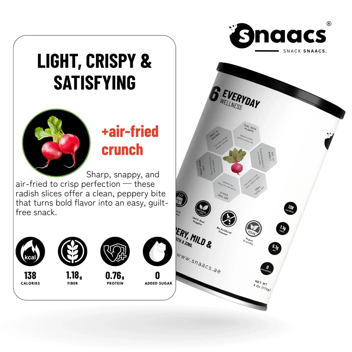 Snaacs Air Fried Red Radish 113g