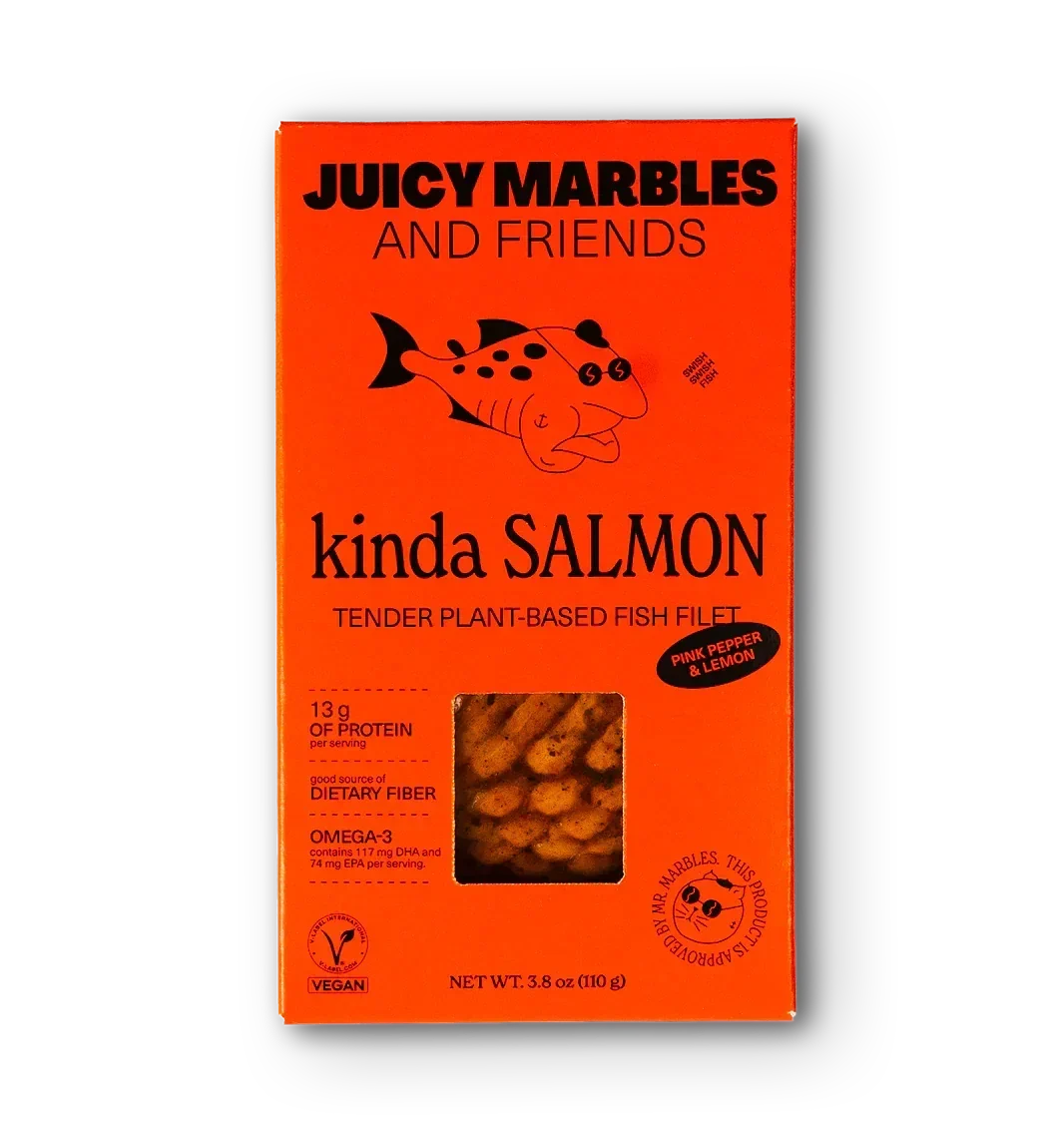 Juicy Marbles Kinda Salmon Vegan Fillet, Pack of 14