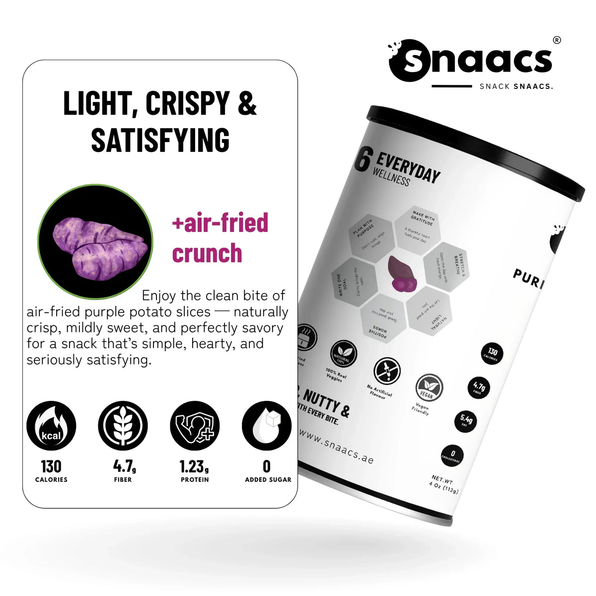 Snaacs Air Fried Purple Potato Slice 113g