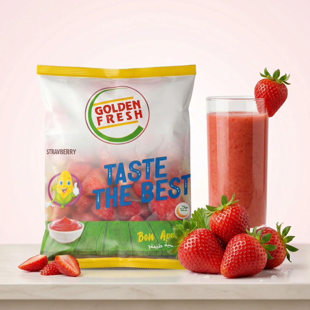 Frozen Strawberry (1 kg) | Golden Fresh