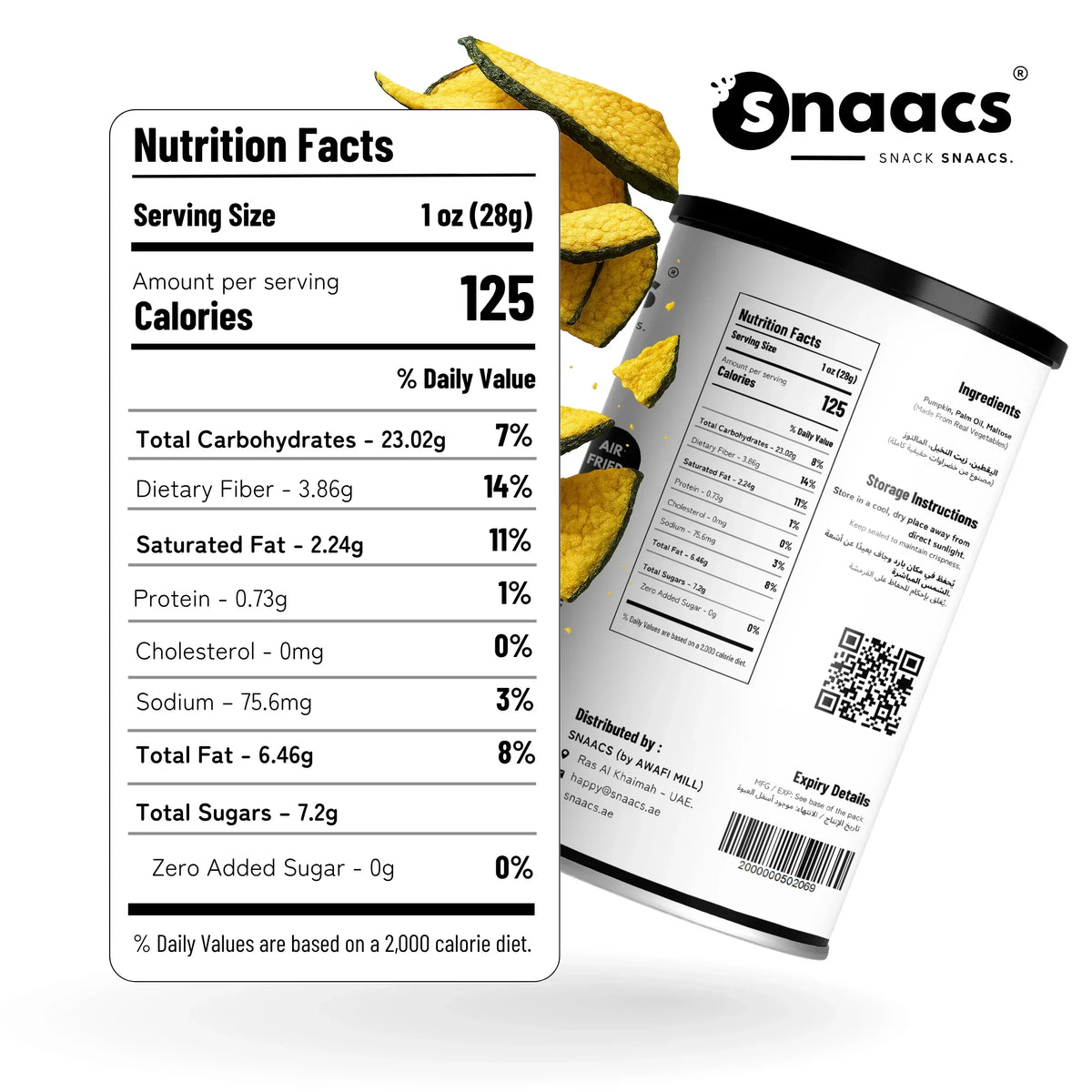 Snaacs Air Fried Pumpkin Slice 85g