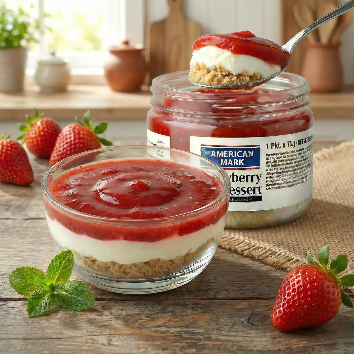 Strawberry Dessert Jar (70g) | American Mark