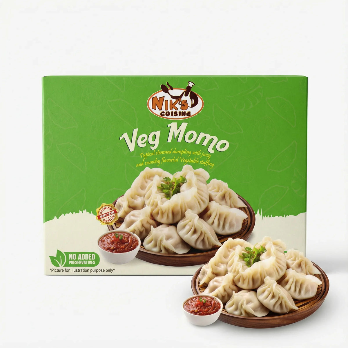 Veg Momos 18pcs – 480g | Nik’s Cuisine