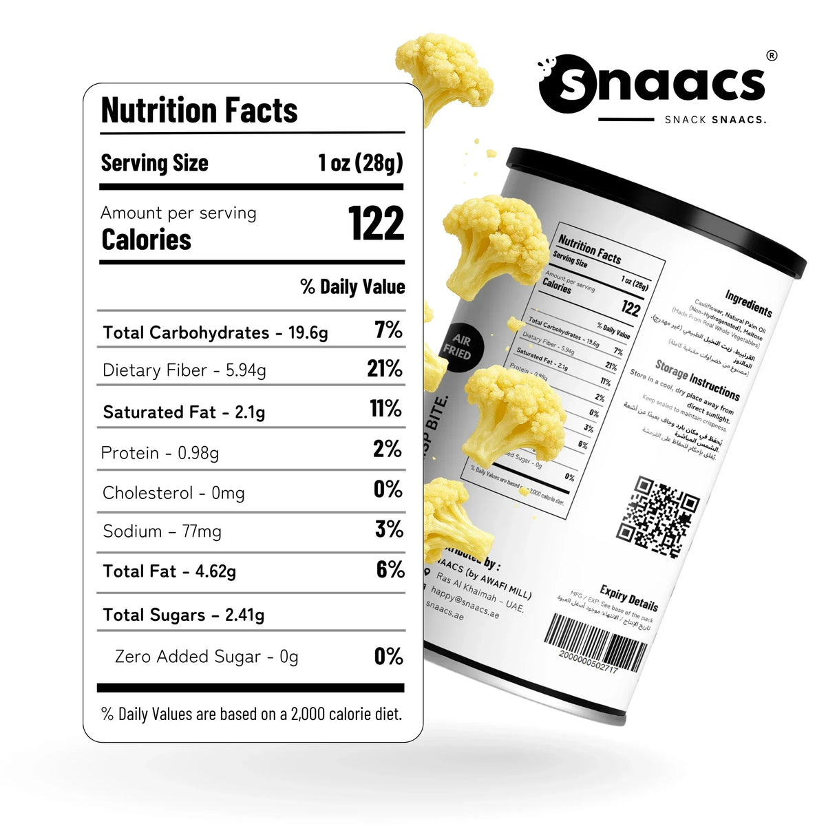 Snaacs Air Fried Cauliflower 113g